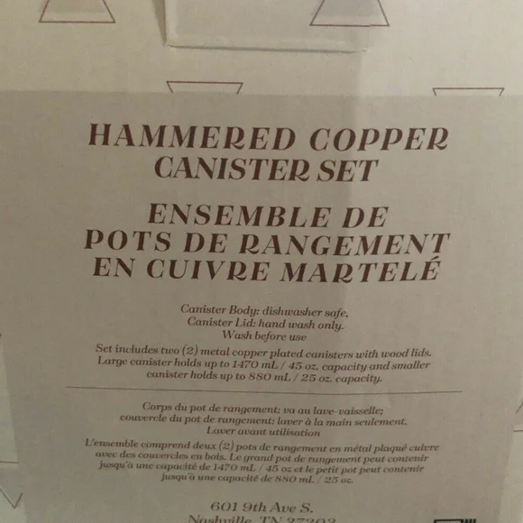 UNCOMMON JAMES Set of 2 Canisters. Color Copper. - Picture 5 of 6